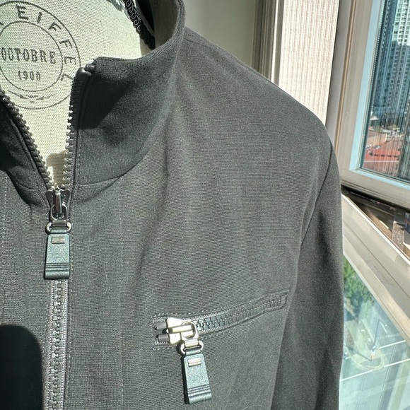 Sleek Chocolate Brown Jersey Zip Up from Margareta - Picture 4 of 9